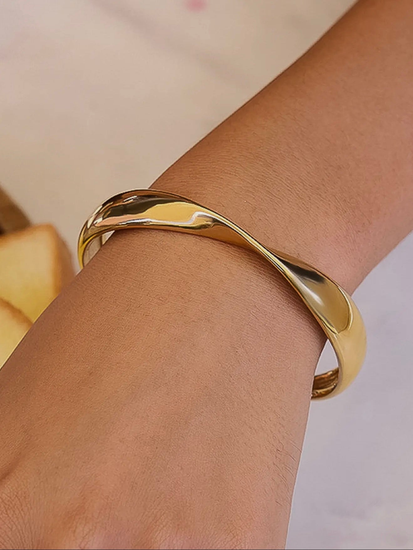 Sleek Twist Cuff Bracelet
